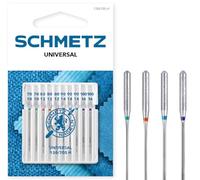 SCHMETZ Aiguilles pour machines à coudre | 10 Aiguilles Universal | 130/705 H | Grosseur d'aiguille 2x 70/10, 3x 80/12, 3x 90/14 et 2x 100/16 | utilisable sur toutes les machines à coudre domestiques