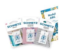 SCHMETZ | 11 Aiguilles pour machines à coudre | Creative Set | Metallic/Double Chas/Ourlet à Jour | Assortments | 1 ABC de l’aiguille
