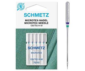 Schmetz 130/705M Microtex Lot de 5 aiguilles pour machine à coudre Taille 70/10