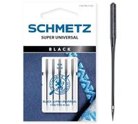 SCHMETZ | 5 Aiguilles pour machines à coudre | Black Super Universal | 130/705 H-SU | Grosseur 90/14 | Avec revêtement antiadhésif