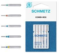 Schmetz 130-705-COMBI Aiguille, Métal, Silver, NM 70, 80, 90, Set de 5 Pièces