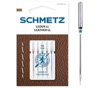 SCHMETZ Aiguilles pour machines à coudre | 5 Aiguilles Cuir LL | 130/705 H LL | Grosseur d'aiguille 5x 100/16 | utilisable sur toutes les machines à coudre familiales courantes