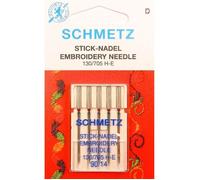 Schmetz Aiguilles pour machine à broder 90/14 – chas extra-large, protège fils fragiles – 5 pièces