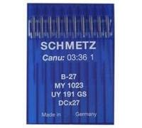 Schmetz Aiguilles de machine à coudre industriel : B-27/B-27 SES Boule point/Jersey Surjet (paquet de 10) - Achetez 2 obtenez 3ème gratuit. + Enfile-aiguille B-27 - 60/8 (Single Packet)