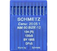 SCHMETZ - Aiguilles industrielles pour machine à coudre CANU 20 / 1 / 134R / SY‿1955 / DPX5 Taille 80/12