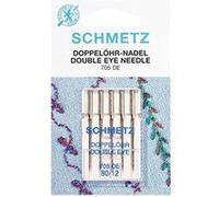 Schmetz Aiguilles double chas pour machine à coudre 80/12-705DE couture décorative 5 pces