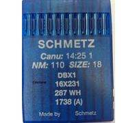 Schmetz Aiguilles pour machine à coudre industrielle : 16 x 231-110/18 (lot de 10) + enfile-aiguille (3 paquets pour le prix de 2)