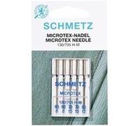 SCHMETZ Aiguilles pour machines à coudre | 5 Aiguilles Microtex | 130/705 H-M | Grosseur d'aiguille 2x 60/8, 2x 70/10 et 1x 80/12 | convient pour les tissus particulièrement denses ou fins