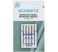 SCHMETZ | 5 Aiguilles pour machines à coudre | Microtex | 130/705 H-M | Grosseur 90/14 | Convient pour les tissus particulièrement denses ou fins