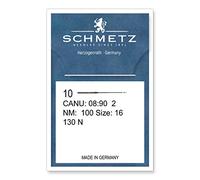 Schmetz Aiguilles pour Machine à Coudre Top-Stitch - 100 (16) chas allongé pour Un enfilage Fluide, idéales pour Plusieurs Fils et Tissus variés - Lot de 5