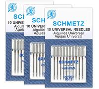 Schmetz Aiguilles universelles pour machine à coudre - Taille 80/12-3 cartes - 30 aiguilles