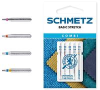 SCHMETZ | Combi-Box Basic Stretch | Mix | 5 Aiguilles pour machine à coudre | 130/705 H V5S | Universal / Stretch
