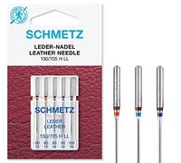 SCHMETZ Cuir Assortiment de 10 Aiguilles pour Machine à Coudre Taille 12 au 16 - Lot de 5