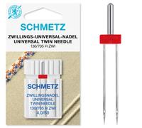 Schmetz Double aiguilles universelles pour machine - Gamme complète de tailles disponibles (4 mm (80/12))