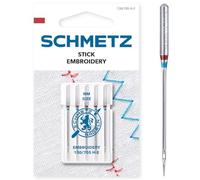 Schmetz Aiguilles pour machines à coudre Broder 130/705 H-E - 5 aiguilles Grosseur 75/11