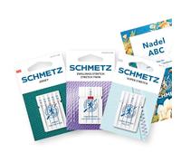 SCHMETZ | Jersey Set | Assortiment | 11 Aiguilles pour machine à coudre | Jersey / Super Stretch / Double Stretch | Inclus: 1 aiguille ABC