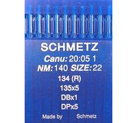 SCHMETZ Lot de 10 aiguilles rondes pour machine à coudre Système 134 (R) Industrie St. 140