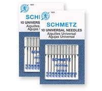 Schmetz Lot de 20 aiguilles universelles pour machine à coudre - Tailles assorties - 2 cartes