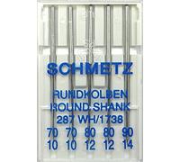 SCHMETZ Lot de 5 Aiguilles pour Machine à Coudre 287 WH/1738 Force 70, 80, 90