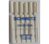 Schmetz Lot de 5 aiguilles universelles pour machine à coudre Taille 110/18 130 x 705H