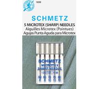 Schmetz Aiguilles pour machine Microtex Sharp Tailles 8/60, 10/70, 12/80 5 par paquet