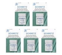 Schmetz Microtex Lot de 25 aiguilles pour machine à coudre pointues 130/705 H-M Taille 90/14