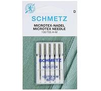 Schmetz Aiguilles machine à coudre Microtex 130/705 H-M 80/12 lot de 5 pour tissus denses/fins