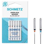 Schmetz Aiguilles pour Overlock ELx705 SUK CF – Lot de 5, tailles 80/12 & 90/14