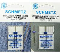 SCHMETZ Stretch Zillings Twin Aiguille 2,5/75 // Jeans jumeaux 4,0/100 / Système 130/705