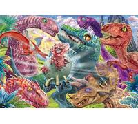 Schmidt-Spiele Puzzle 56527 Petits Dinosaures Grandes Aventures 100 pièces en carton d'herbe enfants