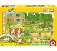 Schmidt 56528 Les Enfants des Animaux à la Ferme, Puzzle de 100 pièces