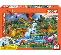 Schmidt-Spiele Puzzle 56535 Géants préhistoriques, 200 pièces, pour enfants, carton d'herbe