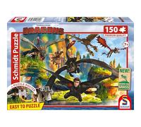 Schmidt Spiele 56548 Dragons, Flying Dragons, Puzzle pour Enfants de 150 pièces en Carton d'herbe