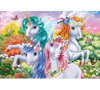 Schmidt Spiele 56583 Puzzle Licorne instantané 100 pièces pour Enfants en Carton d'herbe