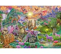 Schmidt-Spiele Puzzle Terre du Dragon Enchanté 1000 pièces multicolore G