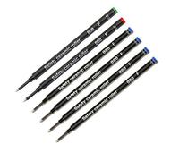 Schmidt 888 F Safety Lot de 6 recharges pour stylo roller en céramique Vert/rouge/bleu Pointe fine