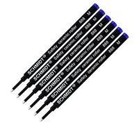 Schmidt 888 Lot de 6 recharges pour stylo bille, pointe moyenne, bleu