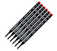 Schmidt 888 M Safety Lot de 6 recharges pour roller en céramique Encre rouge Pointe moyenne 0,7 mm