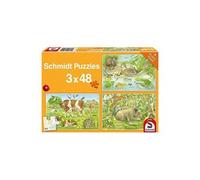 SCHMIDT AND SPIELE Puzzle enfant - Familles danimaux - 3x48 pcs
