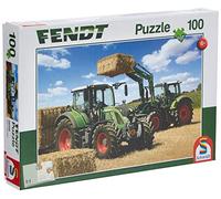 Schmidt CGS_56256 Puzzle: 100 Tractor Cargo Front Loader Fendt, Multicolor