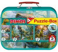 Schmidt-Spiele Coffret de puzzles Dinosaures CGS_56495 - 2x60 et 2x100 pièces, multicolore