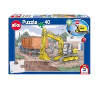 Puzzle 40 pièces : Pelleteuse avec modèle Siku