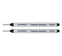 Schmidt: Grande Recharge Rollerball Capless S8127 Couleur: Noir, lot de 2.