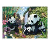 Schmidt Jeux Schmidt Jeux 57380 Famille de pandas à la cascade, puzzle 500 pièces