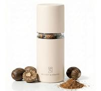 SCHMIDT & KRAMER Moulin à noix de muscade I Moulin à muscade en acier inoxydable de qualité supérieure avec récipient de rangement, broyeur en acier tranchant pour profiter sans effort des arômes