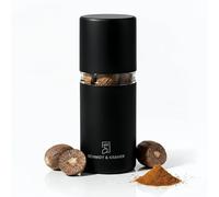 SCHMIDT & KRAMER Moulin à noix de muscade I Moulin à muscade en acier inoxydable de qualité supérieure avec réservoir de stockage, broyeur en acier tranchant pour profiter sans effort des arômes frais