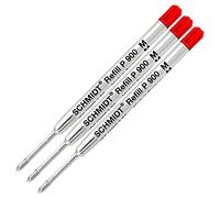 Schmidt Lot de 3 recharges pour stylo à bille P900 Rouge