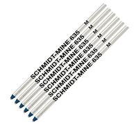 Schmidt Mini Ball Pen Refill - Lot de 6 - Bleu
