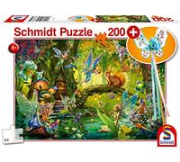 Schmidt Puzzle 200 pièces : Fées dans la forêt, avec Baguette Magique