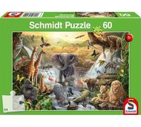 SCHMIDT Puzzle Animaux en Afrique 60 pièces